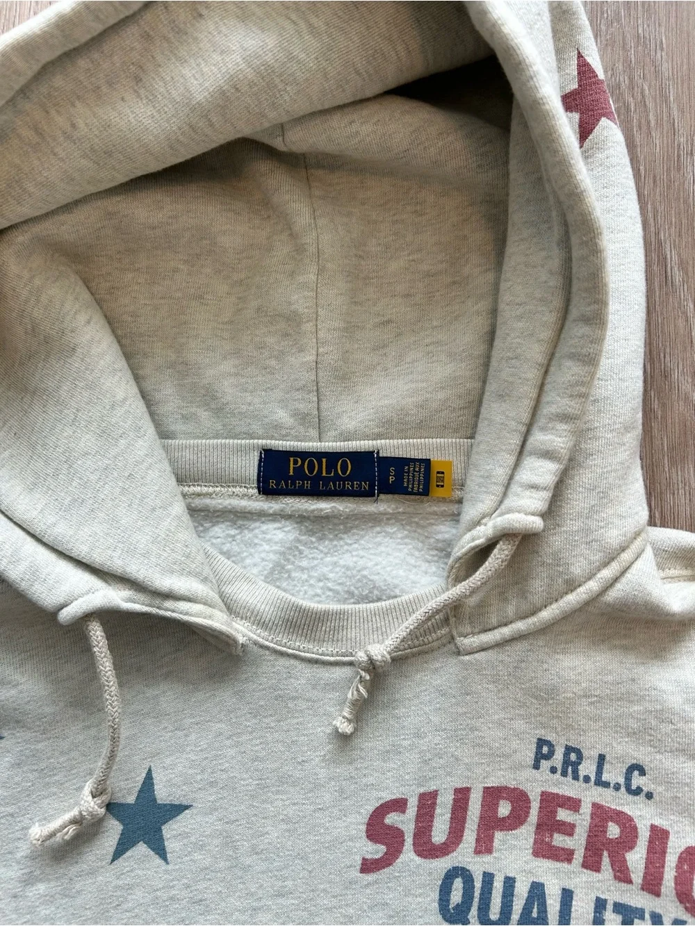 Rare Polo Ralph Lauren Graphic Logo Hoodie Sweatshirt